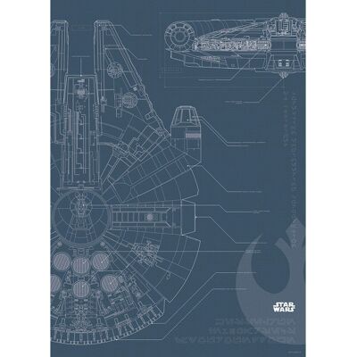 Disney Poster Star Wars Millennium Falken Dunkelblau 50 x 70 cm 610271 Disney Poster Star Wars Millennium Falken Dunkelblau 50 x 70 cm 610271