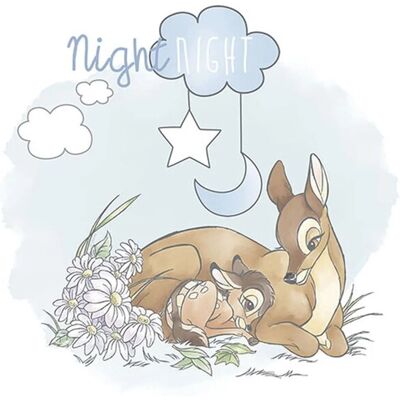 Disney Poster Bambi Good Night Blau und Beige 30 x 40 cm 610095 Disney Poster Bambi Good Night Blau und Beige 30 x 40 cm 610095