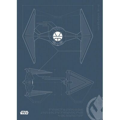 Disney Poster Star Wars Tie Fighter Dunkelblau 50 x 70 cm 610274 Disney Poster Star Wars Tie Fighter Dunkelblau 50 x 70 cm 610274