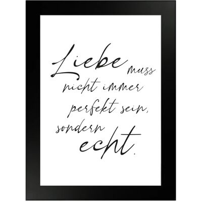 WANDStyle Gerahmtes Poster mit Spruch Liebe Echt in Weiß 13 x 18 cm WANDStyle Gerahmtes Poster mit Spruch Liebe Echt in Weiß 13 x 18 cm