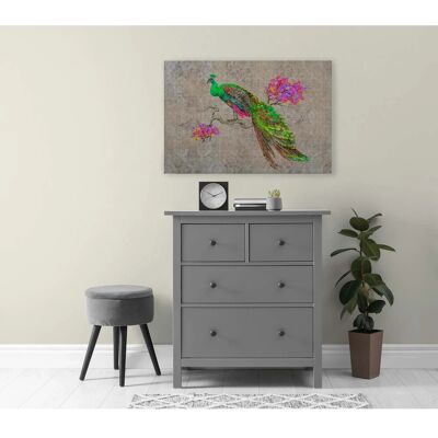 Bricoflor Pfau Leinwandbild Bunt Vintage Wandbild Mit Vogel Design Und Ornament Leinwand Bild Paradiesvogel Für Schlafzimmer Und Wohnzimmer Bricoflor Pfau Leinwandbild Bunt Vintage Wandbild Mit Vogel Design Und Ornament Leinwand Bild Paradiesvogel Für Schlafzimmer Und Wohnzimmer