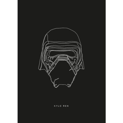Disney Poster Star Wars Kylo Schwarz-Weiß 50 x 70 cm 610223 Disney Poster Star Wars Kylo Schwarz-Weiß 50 x 70 cm 610223