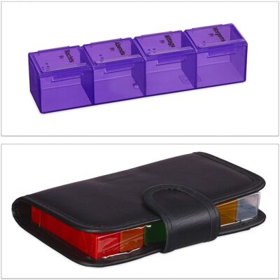 Relaxdays Tablettenbox Etui Kunststoff Schwarz 7 Tage 19,5 cm x 13,5 cm x 3,5 cm 180 g Relaxdays Tablettenbox Etui Kunststoff Schwarz 7 Tage 19,5 cm x 13,5 cm x 3,5 cm 180 g
