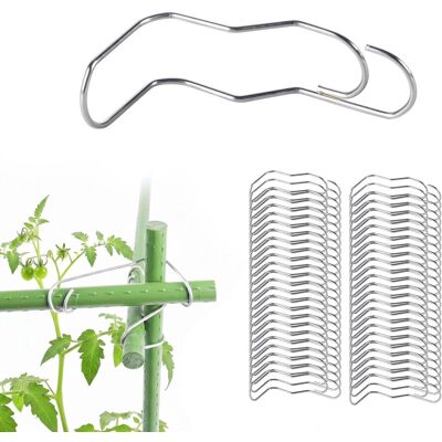 Relaxdays Bambusklammern Edelstahl Silber Wiederverwendbar 100er Set ø 12 mm Relaxdays Bambusklammern Edelstahl Silber Wiederverwendbar 100er Set ø 12 mm