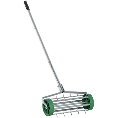 Outsunny Rasenlüfter Silber 139 x 43,5 x 15 cm Outsunny Rasenlüfter Silber 139 x 43,5 x 15 cm