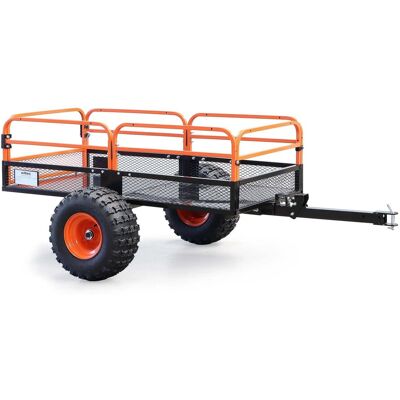 Wiltec Kippanhänger Bis 680Kg Für Rasentraktor Anhänger Kipper Kippmulde Garten Wiltec Kippanhänger Bis 680Kg Für Rasentraktor Anhänger Kipper Kippmulde Garten