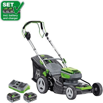 LUX-TOOLS 40V Akku-Rasenmäher 1 PowerSystem A-RM-2x 20/46 Set 2x 20V Akkus LUX-TOOLS 40V Akku-Rasenmäher 1 PowerSystem A-RM-2x 20/46 Set 2x 20V Akkus