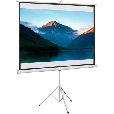 HOMCOM Beamer Leinwand Kunststoff Metall Weiß 171L x 131H cm HOMCOM Beamer Leinwand Kunststoff Metall Weiß 171L x 131H cm