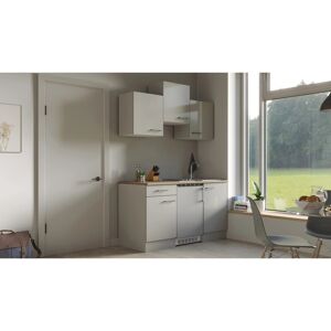 Flex-Well Exclusiv Singleküche Lund 150 cm Lichtgrau glänzend-Rauchgrau Flex-Well Exclusiv Singleküche Lund 150 cm Lichtgrau glänzend-Rauchgrau