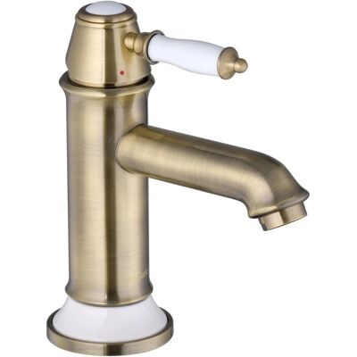 PaulGurkes Nostalgie Wasserhahn Einhandmischer Bronze Retro Waschtischbatterie PaulGurkes Nostalgie Wasserhahn Einhandmischer Bronze Retro Waschtischbatterie