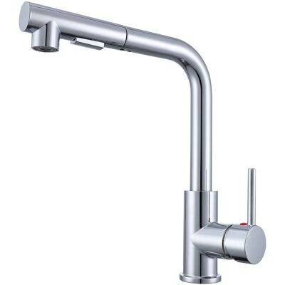 AICA L-förmiger Küchenhahn Ausziehbarer Brause Messingkern 2 Strahlarten Chrom Wasserhahn Küche Mischbatterie AICA L-förmiger Küchenhahn Ausziehbarer Brause Messingkern 2 Strahlarten Chrom Wasserhahn Küche Mischbatterie