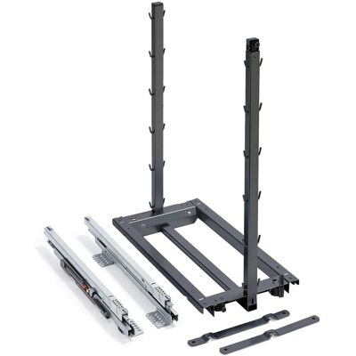 Kesseböhmer DISPENSA Junior III Apothekerauszug Anthrazit für Korpusbreite 300 mm mit ARENA Pure Tablaren Kesseböhmer DISPENSA Junior III Apothekerauszug Anthrazit für Korpusbreite 300 mm mit ARENA Pure Tablaren