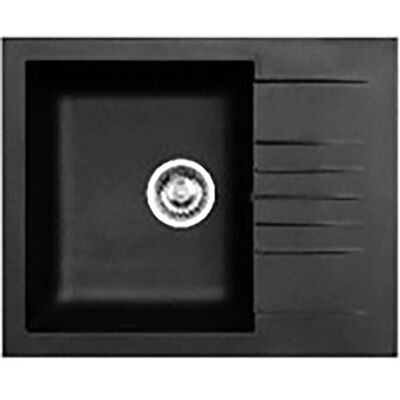 Pyramis Einbauspüle Siroko Klassik aus Verbundwerkstoff 62 cm x 50 cm Schwarz Pyramis Einbauspüle Siroko Klassik aus Verbundwerkstoff 62 cm x 50 cm Schwarz