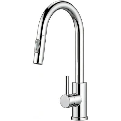 AICA Säulen‑Wasserhahn Ausziehbar Zwei Strahlmodi Kalt‑Warm 360° Drehbar Chrom AICA Säulen‑Wasserhahn Ausziehbar Zwei Strahlmodi Kalt‑Warm 360° Drehbar Chrom