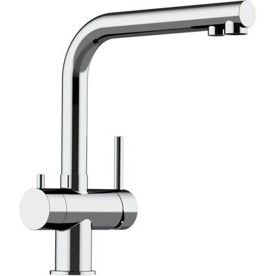 VIZIO NIEDERDRUCK 3 Wege Wasserhahn Küchenarmatur Edelstahl Massiv 360° Schwenkbarem L Auslauf Hochglanz Poliert VIZIO NIEDERDRUCK 3 Wege Wasserhahn Küchenarmatur Edelstahl Massiv 360° Schwenkbarem L Auslauf Hochglanz Poliert