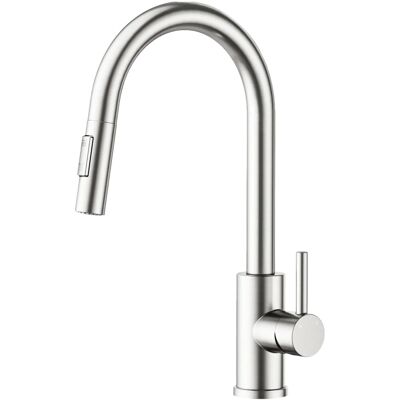 AICA Säulenbrause-Wasserhahn Silber Zwei Wasserauslassmodi Küche Mischbatterie Ausziehbar 360° Drehbar Einhand-Spültischarmatur Bad Küchenarmatur AICA Säulenbrause-Wasserhahn Silber Zwei Wasserauslassmodi Küche Mischbatterie Ausziehbar 360° Drehbar Einhand-Spültischarmatur Bad Küchenarmatur