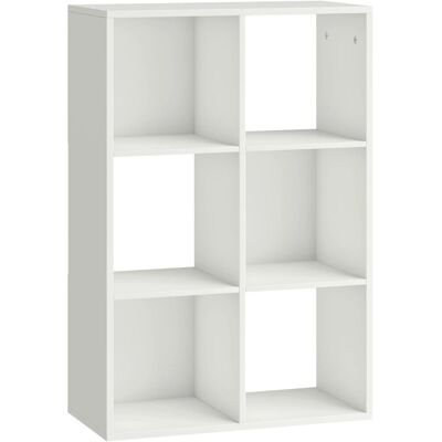HOMCOM Bookshelf Spanplatte 61,5L x 29,5B x 91,5H cm Weiß HOMCOM Bookshelf Spanplatte 61,5L x 29,5B x 91,5H cm Weiß