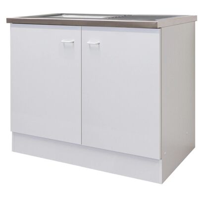 Flex-Well Spülenunterschrank - Weiß - 100 cm - Unterschrank Flex-Well Spülenunterschrank - Weiß - 100 cm - Unterschrank