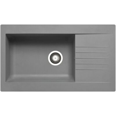 Pyramis Einbauspüle Siroko aus Verbundwerkstoff 86 cm x 50 cm Grau Pyramis Einbauspüle Siroko aus Verbundwerkstoff 86 cm x 50 cm Grau