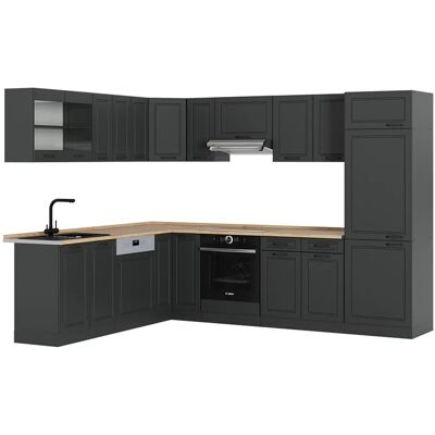 Vicco L-förmige Küche - 227x287cm - Antacite - Modulares Design Vicco L-förmige Küche - 227x287cm - Antacite - Modulares Design