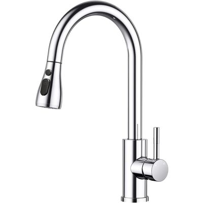 AICA Wasserhahn Chrom Zwei Wasserauslassmodi Küche Mischbatterie Ausziehbar 360° Drehbar Einhand-Spültischarmatur Bad Küchenarmatur AICA Wasserhahn Chrom Zwei Wasserauslassmodi Küche Mischbatterie Ausziehbar 360° Drehbar Einhand-Spültischarmatur Bad Küchenarmatur