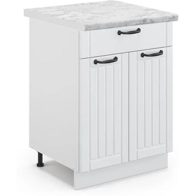 Vicco Modell Fame-Line Küchenunterschrank - Weiß mit Marmor Vicco Modell Fame-Line Küchenunterschrank - Weiß mit Marmor