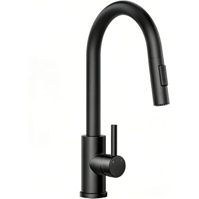 AICA Hochdruck Mischbatterie Ausziehbar Wasserhahn Küche Küchenarmatur Schwarz Matt AICA Hochdruck Mischbatterie Ausziehbar Wasserhahn Küche Küchenarmatur Schwarz Matt