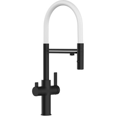 VIZIO NIEDERDRUCK 3 Wege Wasserhahn Küchenarmatur FC mit 360° Schwenkbarem Auslauf Abnehmbare 2 Strahl Handbrause Schwarz Matt Weiß VIZIO NIEDERDRUCK 3 Wege Wasserhahn Küchenarmatur FC mit 360° Schwenkbarem Auslauf Abnehmbare 2 Strahl Handbrause Schwarz Matt Weiß