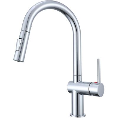AICA Hochbogen Küchenhahn Ausziehbarer Brause Messingkern 2 Strahlarten Chrom Mischbatterie Wasserhahn Küche AICA Hochbogen Küchenhahn Ausziehbarer Brause Messingkern 2 Strahlarten Chrom Mischbatterie Wasserhahn Küche