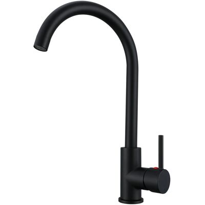 AICA Küchenarmatur Messingkern Einhandmischer 38cm Hochbogen Wasserhahn Küche 360 Grad Schwenkbar Schwarz Matt AICA Küchenarmatur Messingkern Einhandmischer 38cm Hochbogen Wasserhahn Küche 360 Grad Schwenkbar Schwarz Matt