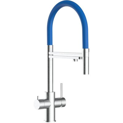VIZIO 5-Wege-Inox-Filter-Hahn mit Schwenkbrause - Blau - 446 VIZIO 5-Wege-Inox-Filter-Hahn mit Schwenkbrause - Blau - 446