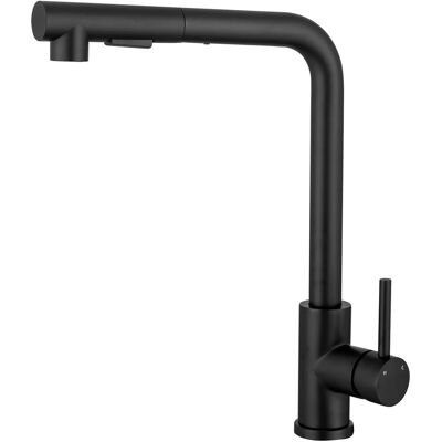 AICA Wasserhahn Schwarz Hochdruck Küchenarmatur mit Brause Ausziehbar 360° Zwei Sprühfunktionen 304 Edelstahl Mischbatterie Spültischarmatur AICA Wasserhahn Schwarz Hochdruck Küchenarmatur mit Brause Ausziehbar 360° Zwei Sprühfunktionen 304 Edelstahl Mischbatterie Spültischarmatur