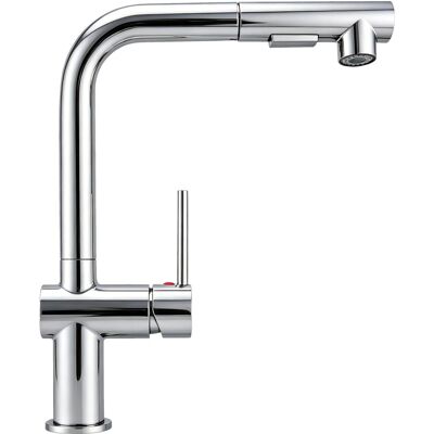AICA Wasserhahn Küche L‑Hochbogen Ausziehbar 360° Schwenkbar 2 Strahlarten Messingkern Chrom AICA Wasserhahn Küche L‑Hochbogen Ausziehbar 360° Schwenkbar 2 Strahlarten Messingkern Chrom
