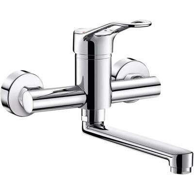 Delabie Einhebel-Wandmischer EP Securitherm Schwenkauslauf L 200 mm. Delabie Einhebel-Wandmischer EP Securitherm Schwenkauslauf L 200 mm.