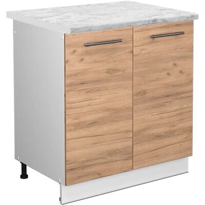 Vicco - Küchenschrank Fame-Line - Eiche Gold - 80cm - Marmor Vicco - Küchenschrank Fame-Line - Eiche Gold - 80cm - Marmor