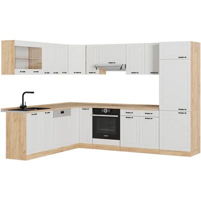VICCO L-förmige Küche 227x287cm - Modular, Weiß/Gold VICCO L-förmige Küche 227x287cm - Modular, Weiß/Gold