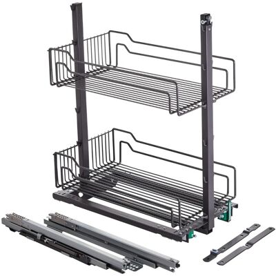 Kesseböhmer DISPENSA Junior III Apothekerauszug Anthrazit für Korpusbreite 300 mm mit Einhängekörben Kesseböhmer DISPENSA Junior III Apothekerauszug Anthrazit für Korpusbreite 300 mm mit Einhängekörben