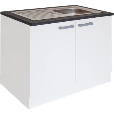 Optifit Küchen-Spülenunterschrank mit Einbauspüle Salo214 100cmx84,8cmx60cm Weiß Optifit Küchen-Spülenunterschrank mit Einbauspüle Salo214 100cmx84,8cmx60cm Weiß
