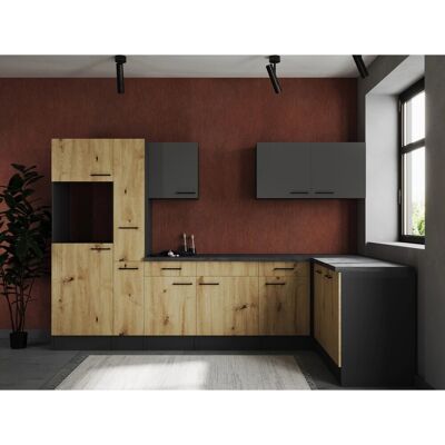 Respekta Winkelküche Oliver 310 cm Artisan Eiche / Grau Matt ohne E-Geräte Respekta Winkelküche Oliver 310 cm Artisan Eiche / Grau Matt ohne E-Geräte