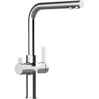 VIZIO NIEDERDRUCK 3 Wege Wasserhahn Küchenarmatur FC mit 360° Schwenkbarem L Auslauf Verchromt VIZIO NIEDERDRUCK 3 Wege Wasserhahn Küchenarmatur FC mit 360° Schwenkbarem L Auslauf Verchromt