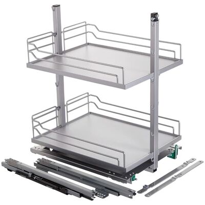 Kesseböhmer DISPENSA Junior III Apothekerauszug Silbergrau für Korpusbreite 400 mm mit ARENA Classic Tablaren Kesseböhmer DISPENSA Junior III Apothekerauszug Silbergrau für Korpusbreite 400 mm mit ARENA Classic Tablaren