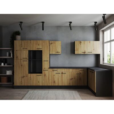 Respekta Winkelküche Oliver 370 cm Artisan Eiche ohne E-Geräte Respekta Winkelküche Oliver 370 cm Artisan Eiche ohne E-Geräte