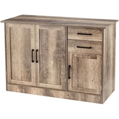 Costway - Buffet Cabinet - Grau - 2 Schubladen - Buffet Cabinet Costway - Buffet Cabinet - Grau - 2 Schubladen - Buffet Cabinet