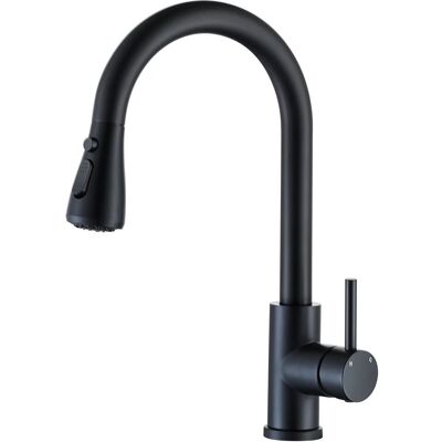 AICA Hochdruck Küchenarmatur Ausziehbar Wasserhahn Küche Mischbatterie Schwarz Matt AICA Hochdruck Küchenarmatur Ausziehbar Wasserhahn Küche Mischbatterie Schwarz Matt