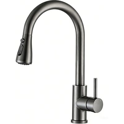 AICA Hochdruck Küchenarmatur Ausziehbar Wasserhahn Küche Mischbatterie Metallic Grau AICA Hochdruck Küchenarmatur Ausziehbar Wasserhahn Küche Mischbatterie Metallic Grau