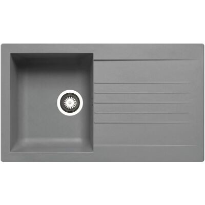 Pyramis Einbauspüle Siroko Klassik aus Verbundwerkstoff 86 cm x 50 cm Grau Pyramis Einbauspüle Siroko Klassik aus Verbundwerkstoff 86 cm x 50 cm Grau