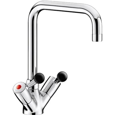 Delabie Zweigriffmischer Einloch-Standmontage L200 Bakelitgriffe Delabie Zweigriffmischer Einloch-Standmontage L200 Bakelitgriffe