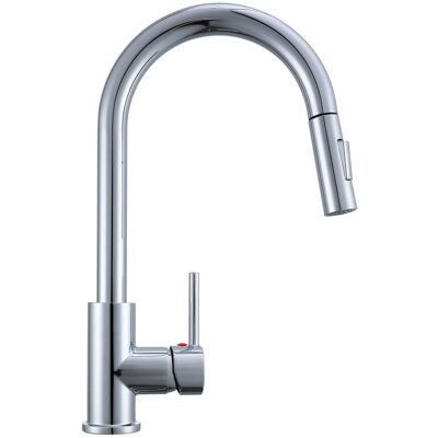 AICA Wasserhahn Küche Ausziehbar Hochbogen 360° Schwenkbar 2 Strahlarten Messingkern Chrom AICA Wasserhahn Küche Ausziehbar Hochbogen 360° Schwenkbar 2 Strahlarten Messingkern Chrom