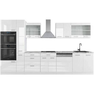 Vicco - R-Line - 350 cm - Weiß Hochglanz - Küchenschrank Vicco - R-Line - 350 cm - Weiß Hochglanz - Küchenschrank