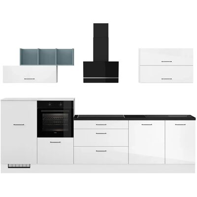 Impuls Küchen Küchenzeile IBZ4320BL 320 cm Weiß Hochglanz ohne E-Geräte Impuls Küchen Küchenzeile IBZ4320BL 320 cm Weiß Hochglanz ohne E-Geräte